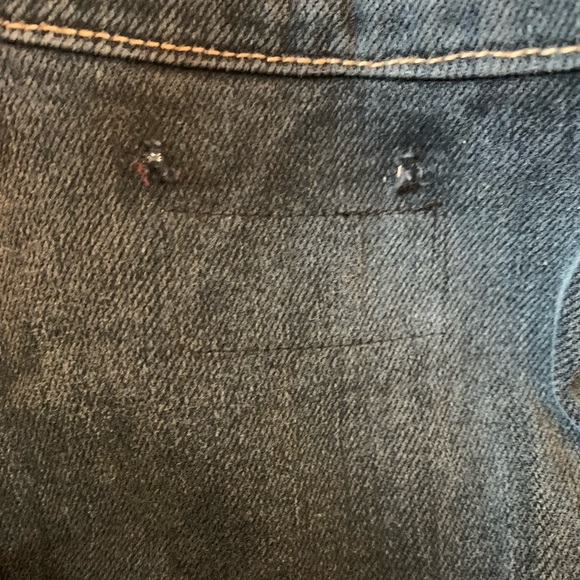 Current Elliott Sleeveless Denim Snap Front Jacket Vest With Lace Back - Picture 16 of 16